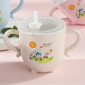 【Ready Stock】Cartoon Animal Water cup Tumbler for kids Baby Water Feeding Bottle Kids Bottles With Straw Child Drinking Bottle Straw Bottle with Handle Tumbler,Water cups of different sizes