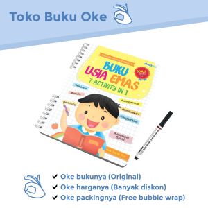 Buku WipeClean Anak PAUD TK Usia Emas 7 Activities in 1 Bonus Spidol