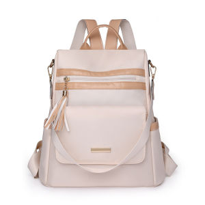 IELGY Backpack Korean Version Fashion All-Match Anti-Theft Travel Backpack Oxford Cloth Lightweight Large-Capacity School Bag