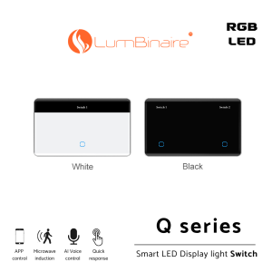 สวิตช์ไฟ อัจฉริยะ Smart LED Display Touch Switch WiFi Zigbee หน้าจอสัมผัส ควบคุมผ่านแอป Tuya Smart Life ดีไซน์พรีเมียม