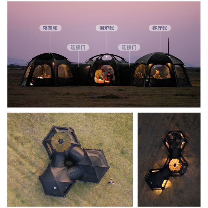 Vidalido ridge fire tent outdoor camping spherical tent can be spliced