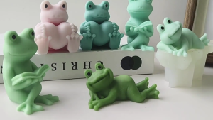 แม่พิมพ์ซิลิโคนรูปสัตว์ของตกแต่งรูปกบสำหรับทำ3D ทำความสะอาดง่ายของขวัญที่สมบูรณ์แบบสำหรับผู้ที่ชื่นชอบงานหัตถกรรม