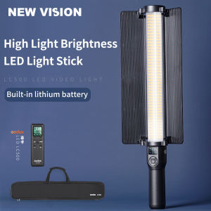 Godox LC500 3300K-5600K Adjustable Handle LED Light Stick Built-in lithiunm Battery+Remote control+AC Power Charger