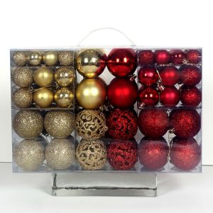 APAASM 100PCS 8cm Christmas Ball Set 18 Colors Plastic Xmas Ornament Ball Durable Suspensable Christmas Tree Balls Party