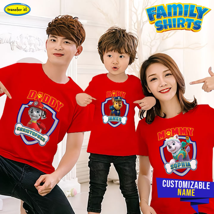 Transfer It Paw patrol Family Birthday shirt Skye Marshall Chase T