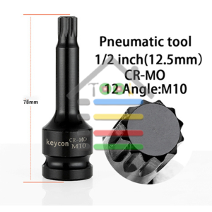 KUNCI PAS SOCKET IMPACT BINTANG 1/2 INCH CR-MO M5 M6 M8 M9 M10