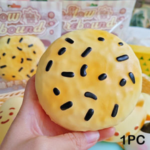 CuddleCove Simulation Food Bread Squeeze Toy Stress Relief Toast Slow Rebound Silicone Toy Gift for Kids