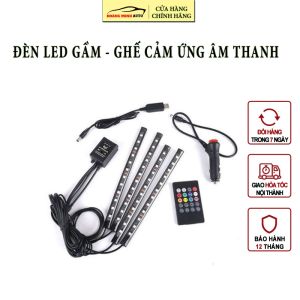Đèn Led Gầm Ghế Ô Tô xe hơi loại 12 Led có điều khiển từ xa hoặc app cảm ứng âm thanh nhấp nháy theo nhạc
