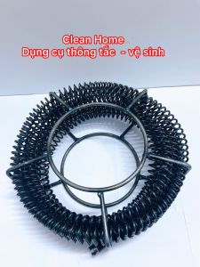 Dây lò xo thông tắc cống dùng máy khoan dài(18m + 6 đầu + 1 đầu kết nối)