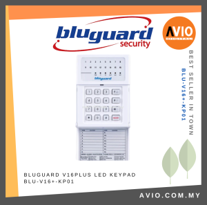 Bluguard Security Wired Alarm LED Keypad for V16+ V16N V16 Series 16 Zone White Color BLU-V16+-KP01