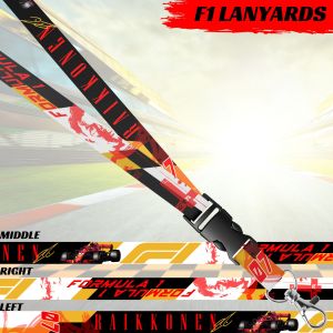 F1 FORMULA 1 VERSTAPPENLECLERCHAMILTONSAINZ RAIKKONEN LANYARD / ID LACE