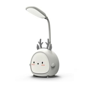 Lampu Meja Double LED Karakter Lucu Lampu Baca Belajar Reading USB Desk Lamp Fleksibel Cute Cartoon