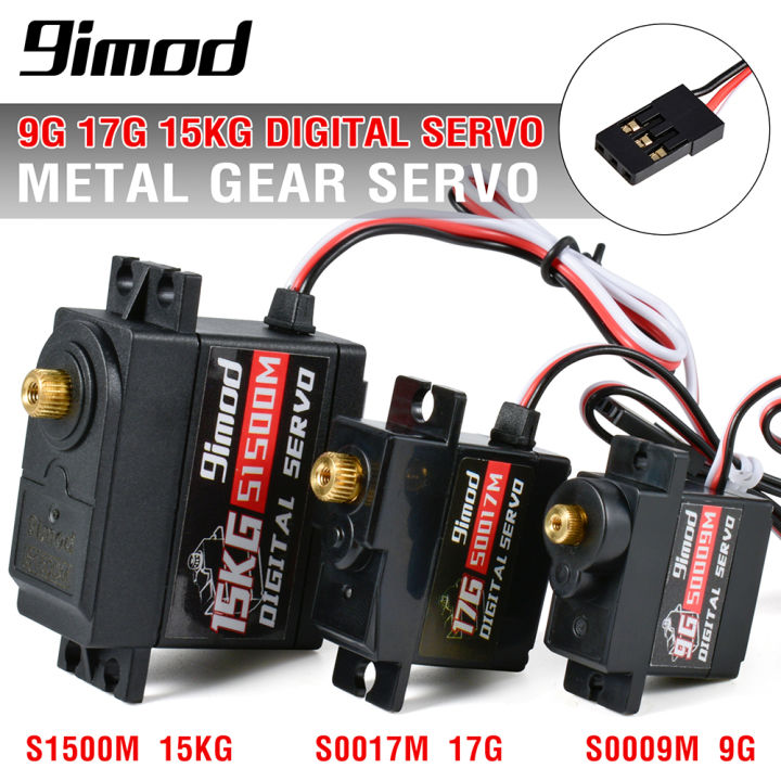 Servo RC 9IMOD Digital Servo Motor 9g 17g 15kg Metal Gear