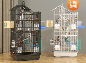Cages & Crates - Heavy-Duty Bird Cage 100x476x36cm Super Durable with Play Area and Nest Box