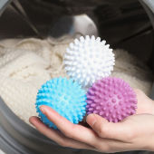 (Set 5 Quả) Bóng giặt quần áo size lớn-Banh cầu gai giặt quần áo siêu sạch chống nhăn.Bóng silicon tái sử dụng