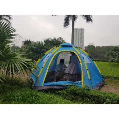 Lều tự bung 6-8 người 6 cửa sổ thoáng mát chống mưa nắng chống muỗi côn trùng và tia cực tím tốt cho mọi gia đình