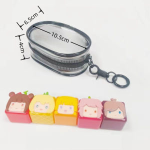 กระเป๋าจัดเก็บหูฟัง สายเคเบิ้ล กุญแจ ลิปสติก แบบใส มีซิป ขนาดเล็ก พกพาง่าย สําหรับเดินทางกลางแจ้ง