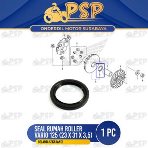 Seal Rumah Roller Vario 125 (23x31x35) "A" - Sil Siel Karet Primary Sliding Sleding Roler