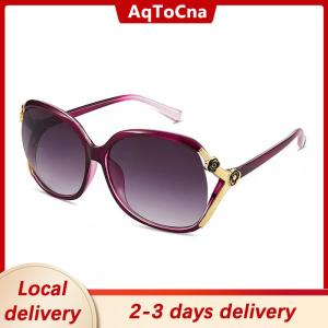 [COD] AqToCna Ship within 24 hours Fashion Womens Sunglasses Camellia Net Red Sunglasses Large Frame Glasses