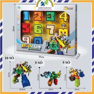 Đồ chơi cho bé trai Mebaubong Số biến hình Robot - Đồ chơi robot - Bộ số biến hình 10 số từ 0-9 - Đồ chơi trẻ em thông minh