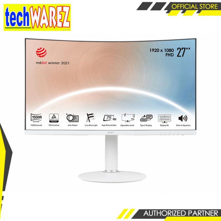 MSI Modern MD271CPW 27 inch Curved 1080p 75hz White Productivity