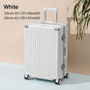 KANAZAWA 20/26 Inch Aluminum Travel Luggage Suitcase Low Noise Boarding Luggage Suitcase