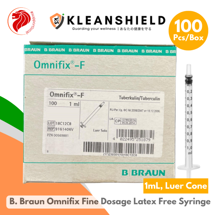 B BRAUN Omnifix 1ml Fine Dosage Latex Free Luer Cone Syringe 100pcs/box ...