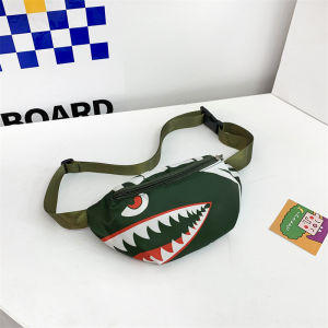 Waist Bag Fashion Karakter Hiu Tas Anak Laki-laki Selempang Pinggang