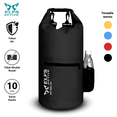ELFS ACTIVE Dry Bag Ocean Pack 10 L Waterproof With Bottle Container Tas pantai