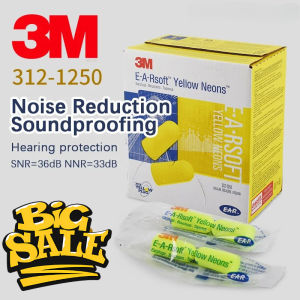 3M Genuine 312-1250 Foam Soft Earplugs Noise-canceling Earplugs Noise Protection Ear Muffs Factory Mechanical Noise Reduction