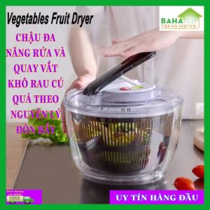 CHẬU ĐA NĂNG RỬA VÀ QUAY VẮT KHÔ RAU CỦ QUẢ THEO NGUYÊN LÝ ĐÒN BẨY "BAHAMAR có thể xoay nhiều món salad và rau tại cùng thời gian tay nắm ấn đẩy có thể dễ dàng làm sạch và làm khô rau.