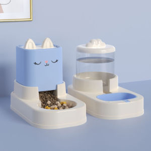 Pet Automatic Dispenser Dog Cat Drinking Food Feeder Bowl Large Capacity Cute Storage Bucket