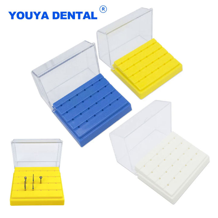24 Holes Plastic Dental Diamond Burs Holder Sterilizer Case ion Burs