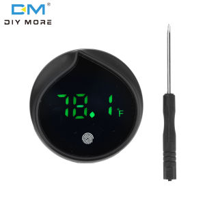 หน้าจอดิจิตอล LED มีความแม่นยำสูงเครื่องวัดอุณหภูมิไฟฟ้าเครื่องวัดอุณหภูมิในตู้ปลาพีชสำหรับตู้ปลา ℃/℉ 0-60 ℃(32-140 ℉)