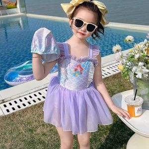 REALSELF  ชุดว่ายน้ำเด็กหญิง ชุดนางเงือกเด็ก การออกแบบอย่างมีสไตล์และสะดวกสบาย ชุดว่ายน้ำนางเงือกฤดูร้อนหวานของเด็กผู้หญิงสไตล์เจ้าหญิงกระโปรงว่ายน้ำชิ้นเดียว241017