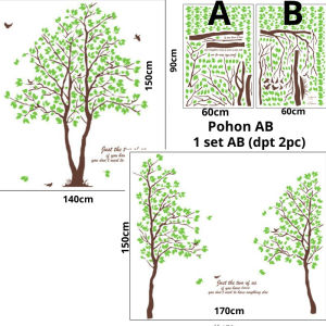 WALLSTICKER WALL STICKER STIKER SETIKER HIASAN DINDING POHON AB DAUN HIJAU DEKORASI RUMAH RUANG TAMU TEMPELAN KERAMIK KRAMIK TEMBOK WALLPAPER WALPAPER DEKOR RUANG KELUARGA DECOR PINTU JENDELA KACA KAMAR MANDI MINIMALIS CAFE KAFE KEKINIAN TTD