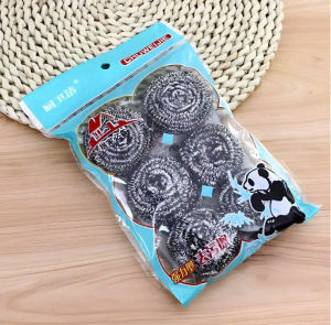 Set 6 búi sắt cọ xoong nồi kim loại giẻ cọ xoong dạng búi tròn chất liêu thép không gỉ