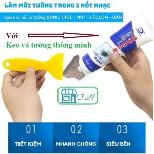 [ SALE SỐC  ] 4 Lọ Keo Vá Tường Bị Nứt Thủng Bong Tróc Trầy Xước Bị Bẩn  Vá Tường Chống Thấm 250 Gr Keo Trám Vết Nứt Tường Thông Minh Keo Chống Thấm Vá Tường - SEASHOP9X
