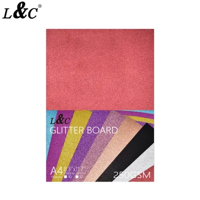【PH Ready Stock】L&C GLITTER CARDSTOCK 250 gsm Glitter Board Holographic Card Glittery Board Specialty Paper 10/12sheets