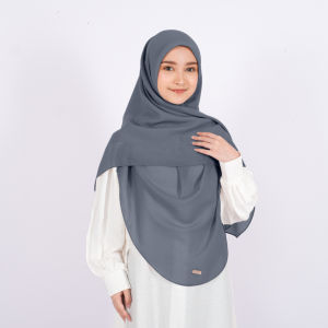 Jilbab Segiempat Curved Kerudung Bayi Hijau Abu-abu/Gray/Neon Putih Import Premium Size XL 130x130cm