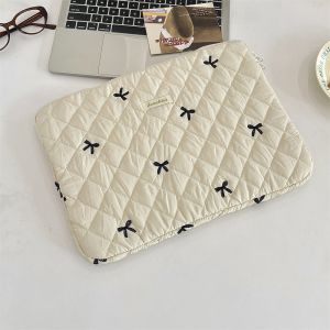 BESTITIT Rabbit Laptop Sleeve Case Bowknot 11/13/15 inch Tablet Protective Pouch Fashion Broken Flowers Laptop Bag