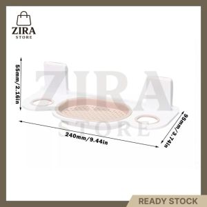 Bathroom Storage Rack Soap Dish Shampoo Holder Wall Hanging Drainer Shelf Bathroom Accessories Kitchen Organizer