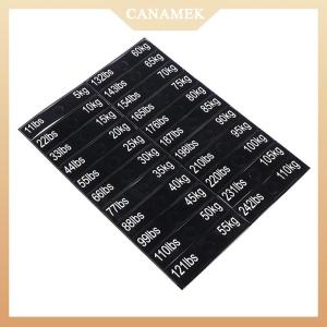 [CANAMEK] 1Sheet Gym Equipment Weight Sticker Labels Power Equipment Label