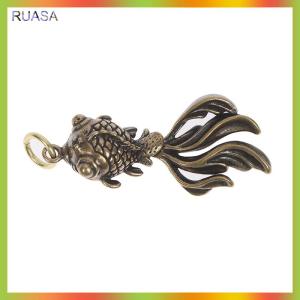 RUASA รูปปั้นโลหะทองเหลือง3D รูปสัตว์สำหรับเป็นของขวัญรูปปั้นสัตว์สไตล์ย้อนยุค