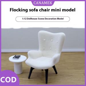 CANAMEK✨ 1 Piece 1 12 Dollhouse mini sang trọng Sofa ghế bên Bảng đồ nội thất mô hình cho búp bê nhà trang trí nội thất thu nhỏ mô phỏng người duy nhất sofa