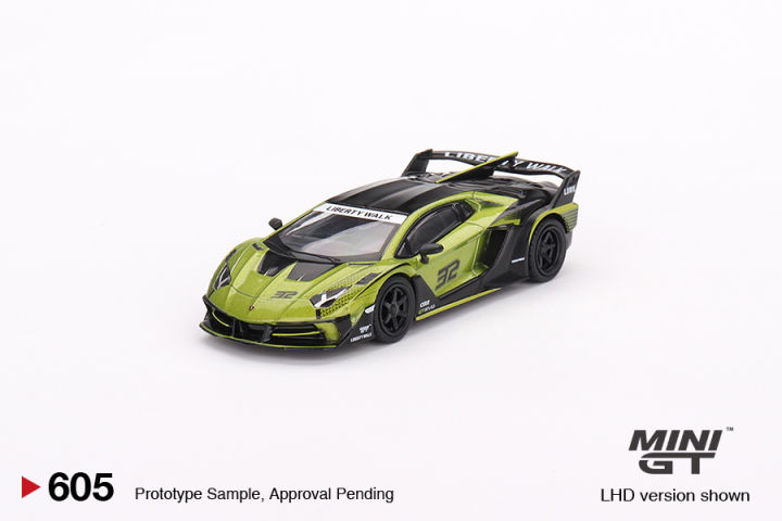 mini gt no.605 lamborghini works aventador gt lime rhd mgt00605-r ...