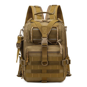 Professional Chest Rig Bag for Lure Fishing & Outdoor Large Capacity Tactical Sling Pack Water-Resistant Camo Shoulder Bag with MOLLE Multi-Functional EDC Pack for Men Hunting Hiking