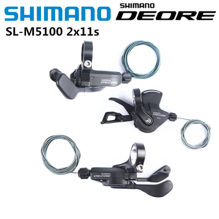 SHIMANO DEORE SL M5100 Shifter Rapidfire Plus Mountain Bike 2x11 speed M5100 Clamp Band Shift Lever Derailleur Bicycle Accessories store