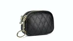 Korean Wallet For Women 2 zippper Coin purse Cute Small Card Holder Wallets With Key Chain #H9001