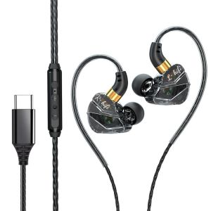 Sonix Gaming Headset SH06 Berkabel Transparan HIFI Superbass Earphones Wired 3.5mm In-Ear Subwoofer Mobile Phone Earbuds 9D Surround Stereo Super Sports With Mic